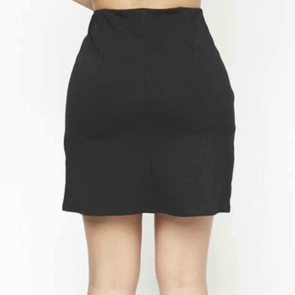 Black Skirt with Flower Embroidery - Picture 2 of 9